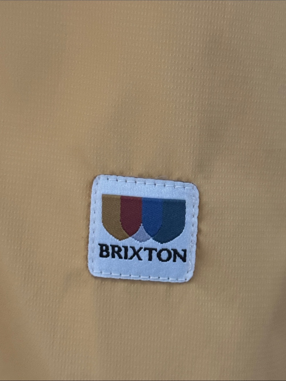 Brixton Two-Tone Mustard Yellow and Brown Hooded Windbreaker New Without Tag - Picture 2 of 6